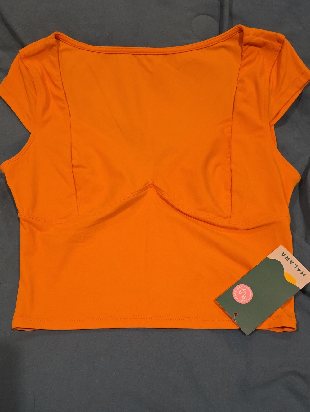 HALARA Bright Orange Crop Top! NWT. SIZE MEDIUM!